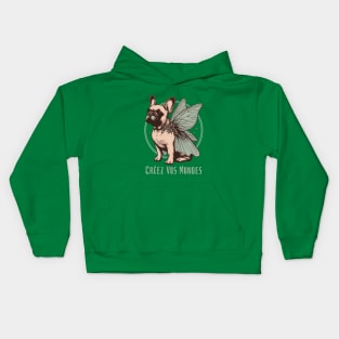 Fairycore Bulldog Says "CREATE YOUR WORLD" Kids Hoodie